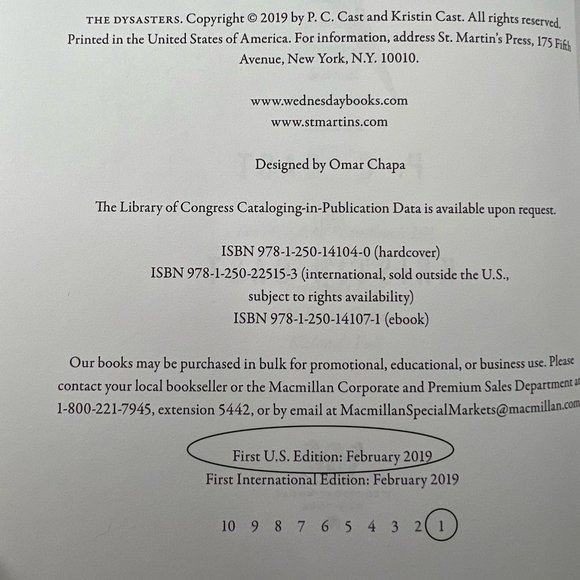 1st Edition, New, The Dysasters by P.C. Cast & Kristin Cast, w illustrations - Picture 12 of 12